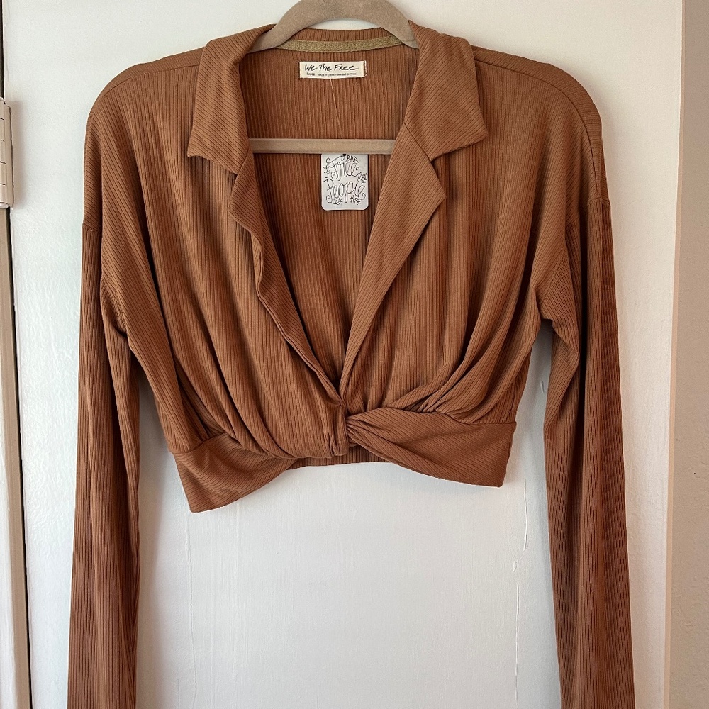 Free People We the Free Knot Front Crop Top